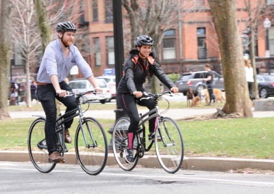 2015 Montague Crosstown and Boston folding bike commuting