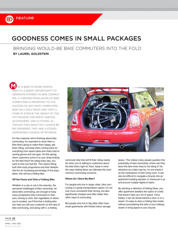 Bicycle Dealer Montague Article