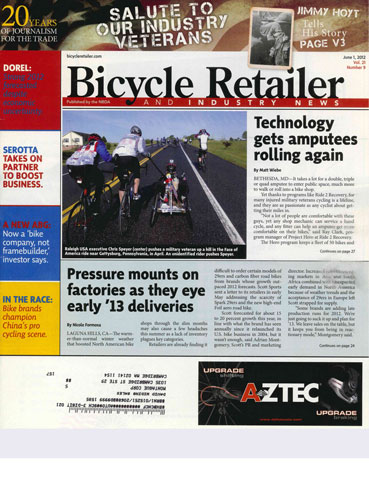 Bicycle Retailer Military Magazine Cover