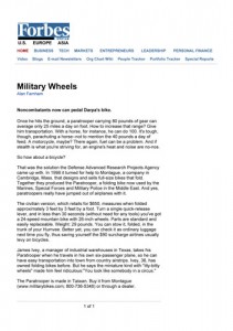 Forbes Online Montague Bikes Military Article