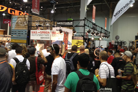 Interbike booth bike smash event
