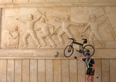 2015 Montague Paratrooper folding bike against the wall